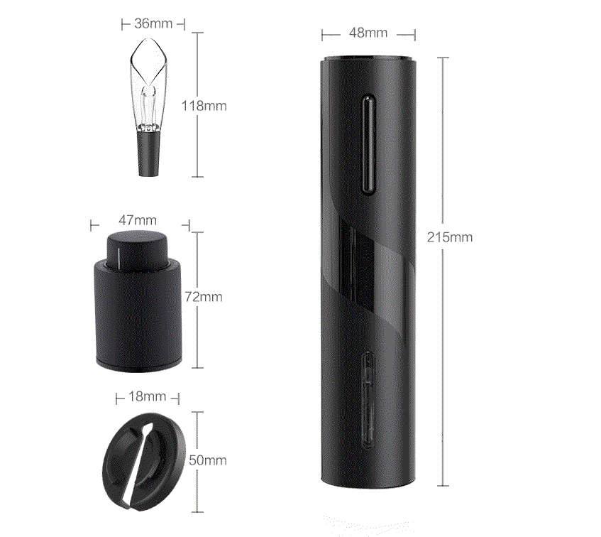 Sleek electric wine bottle opener on a kitchen counter