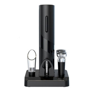 Sleek electric wine bottle opener on a kitchen counter
