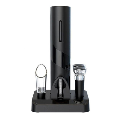 Sleek electric wine bottle opener on a kitchen counter